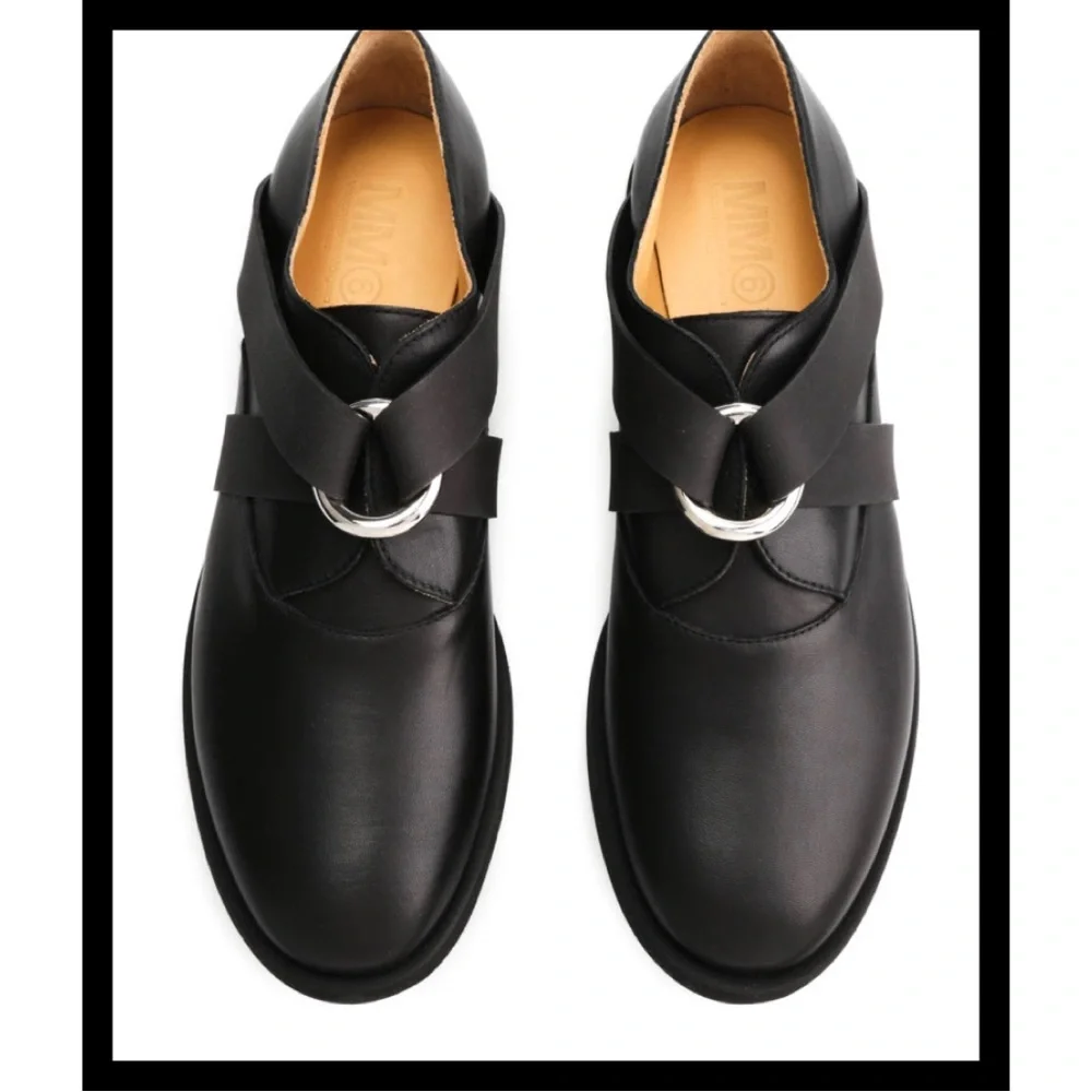 NWT MM6 Maison Margiela Elastic Strap Derby Oxfords - Size 40